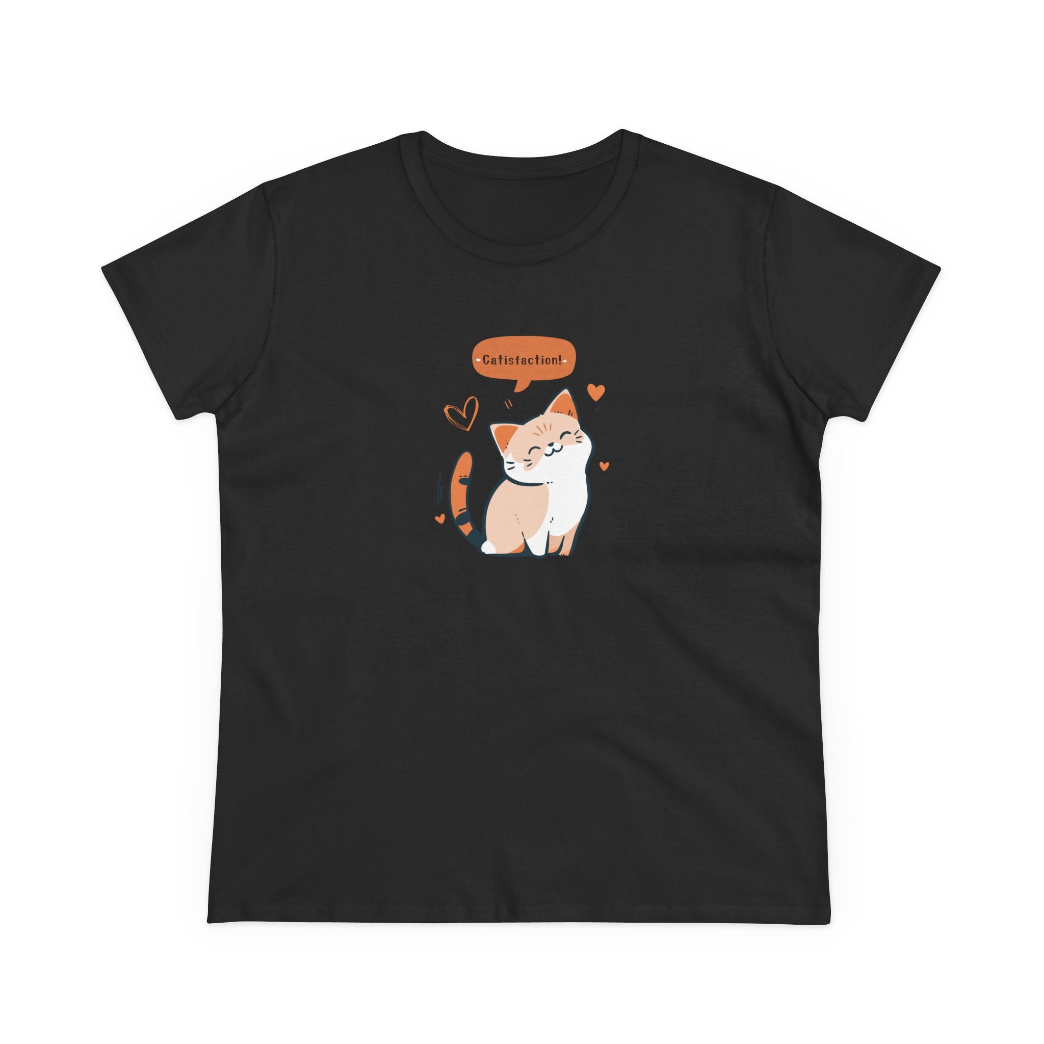 CATISFACTION-Women’s Graphic T-Shirt – Funny & Empowering