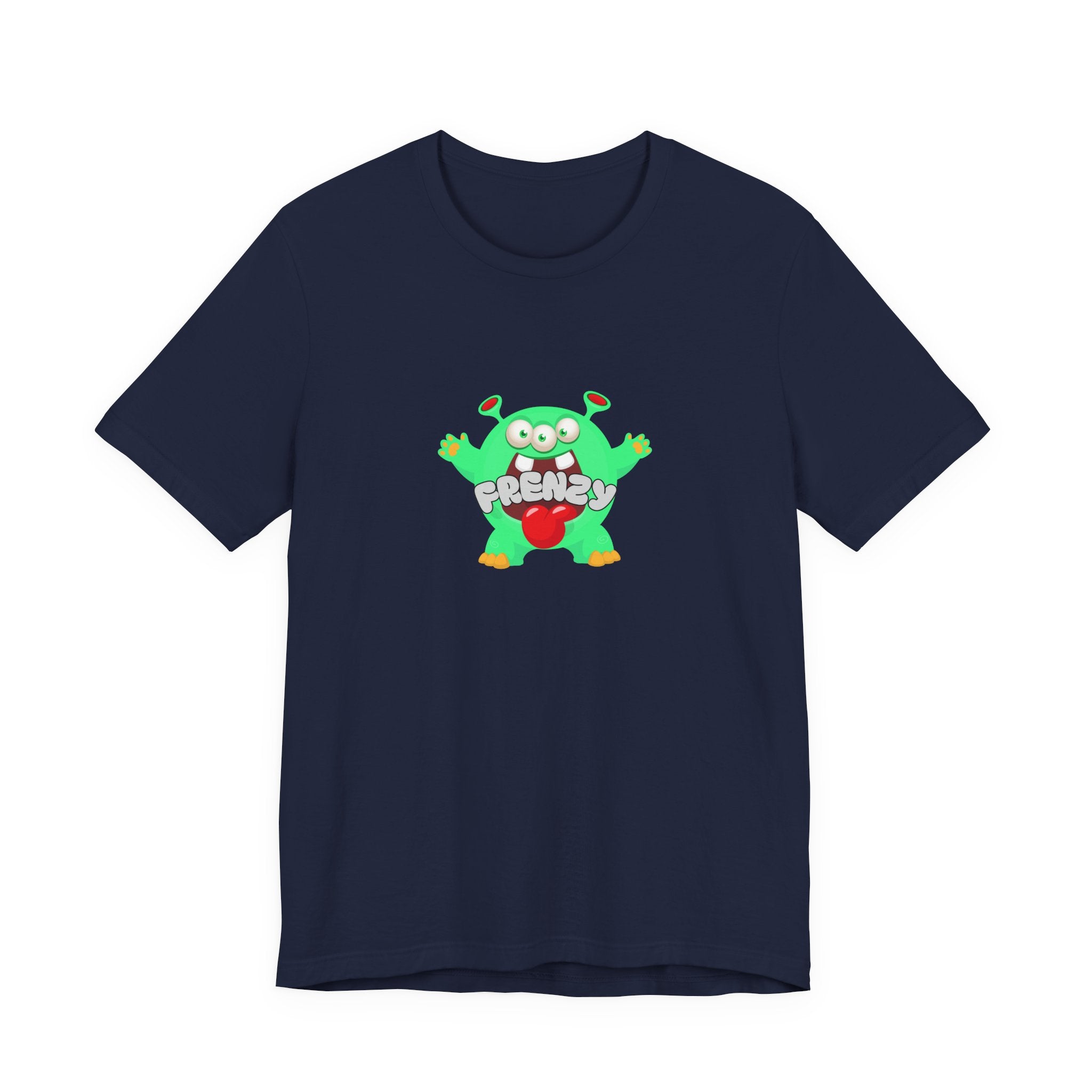 Frenzy Monster T-Shirt — Cute Green Cartoon Graphic Tee