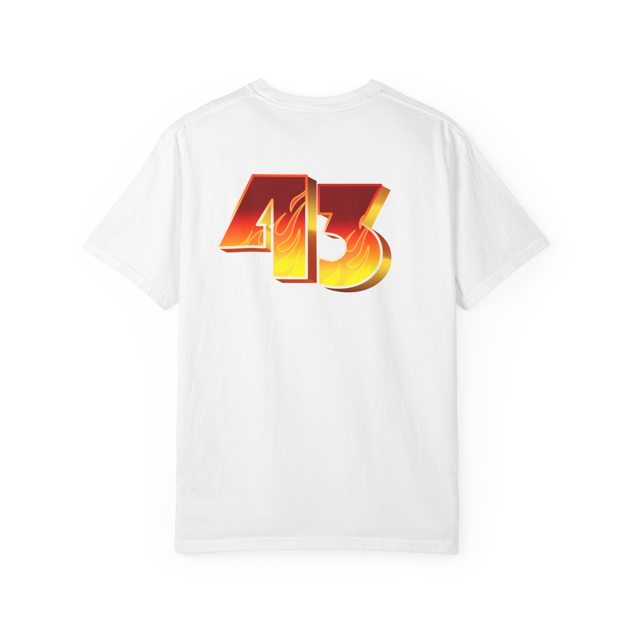 FRENZY Logo T-Shirt — Retro Flame '43' Graphic Tee