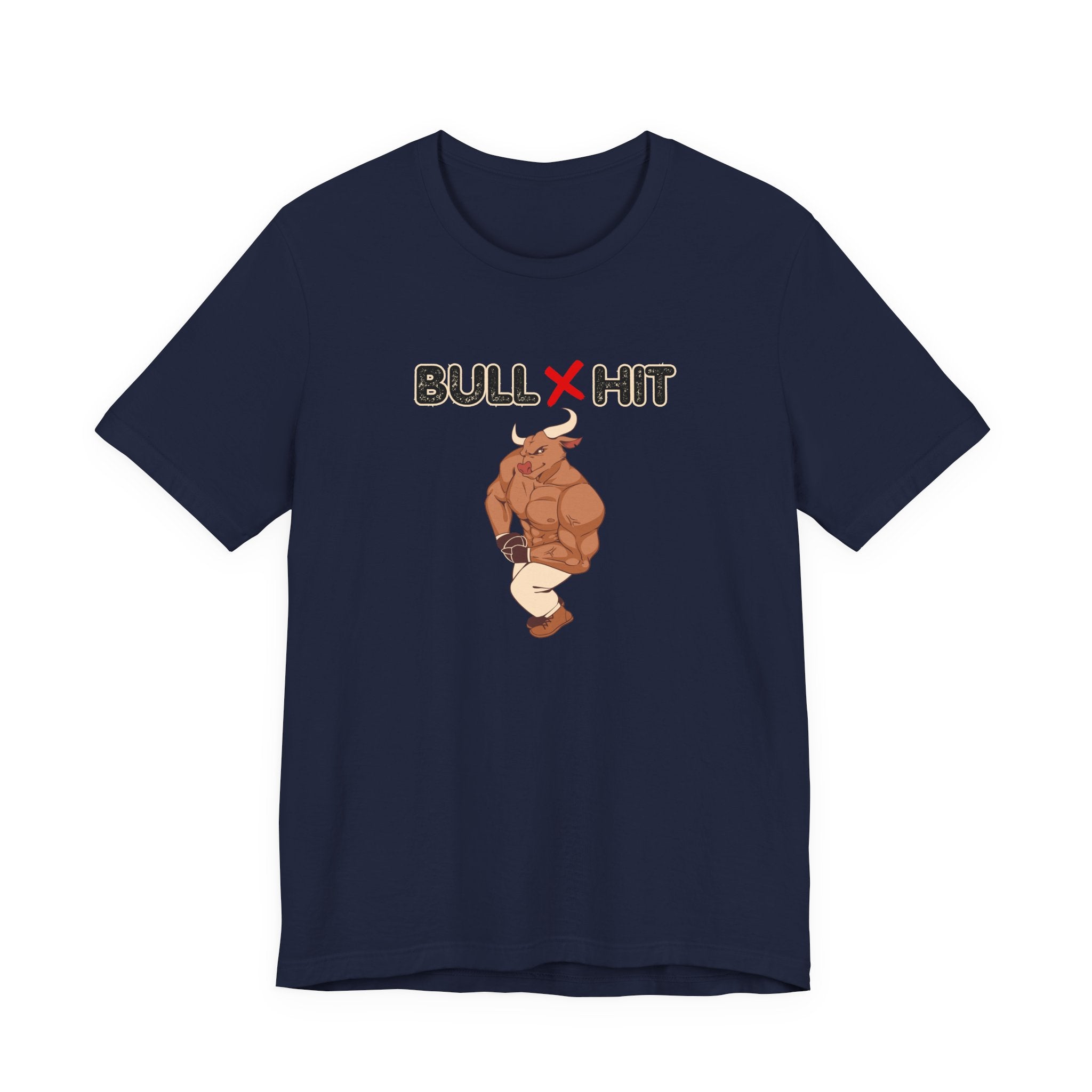 Bullshit Funny Graphic Tee – Muscular Bull Illustration