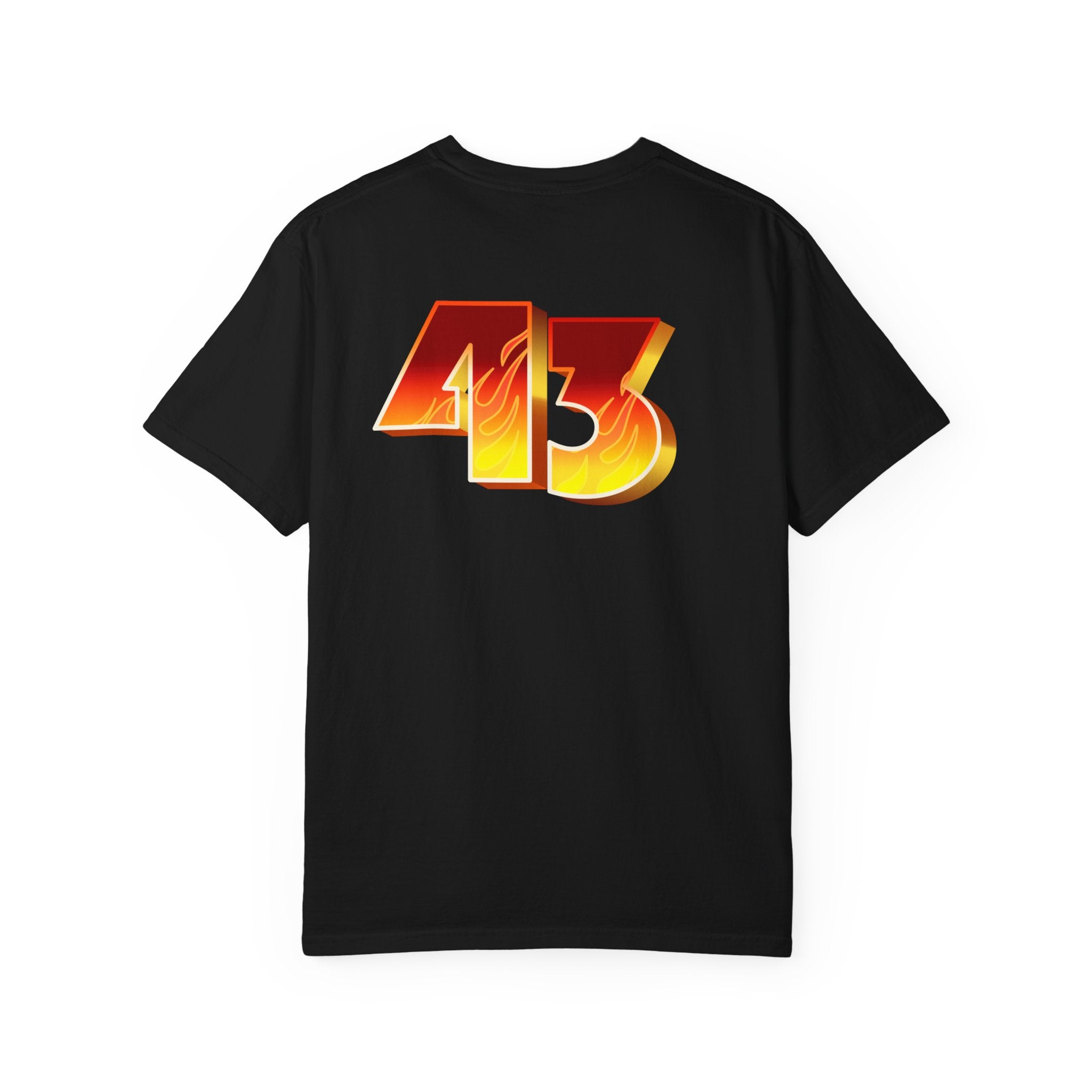 FRENZY Logo T-Shirt — Retro Flame '43' Graphic Tee