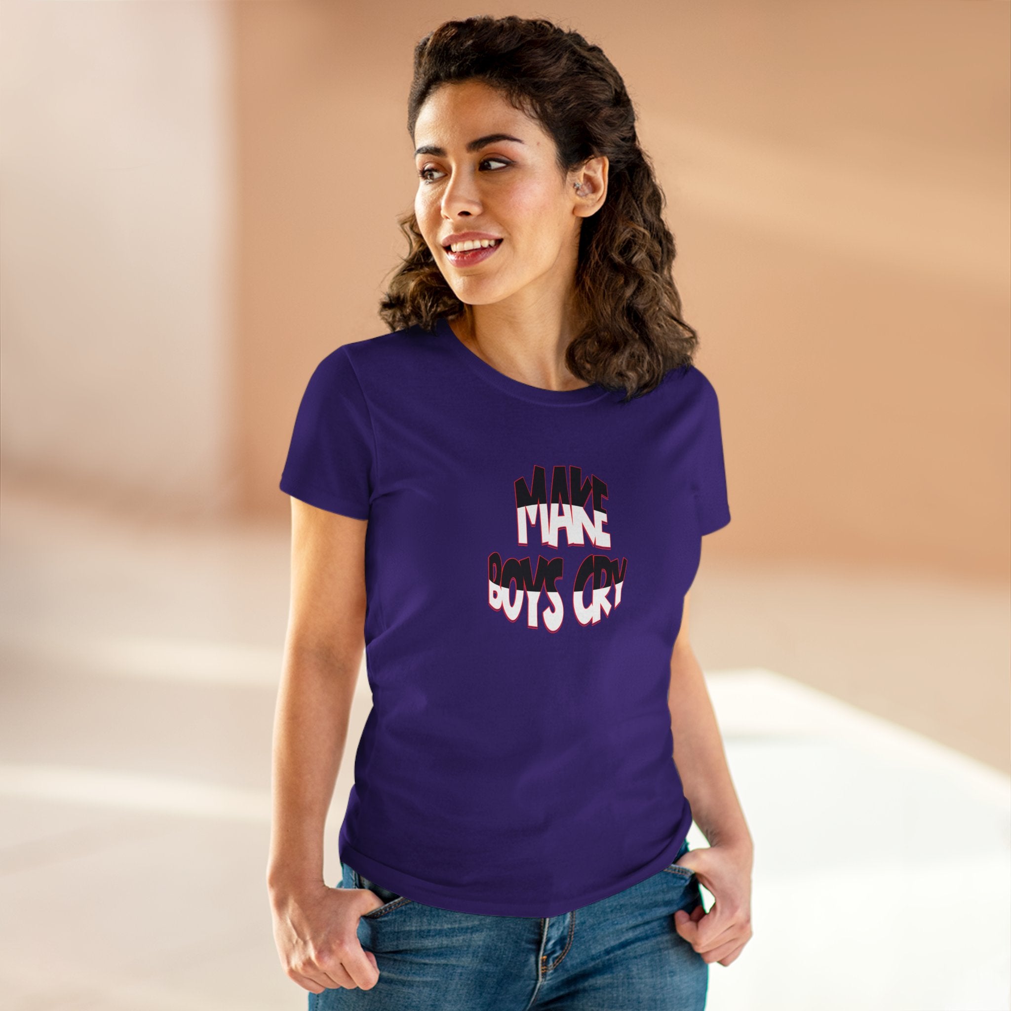 Make Boys Cry- Women’s T-Shirt | Funny & Empowering Graphic Tee