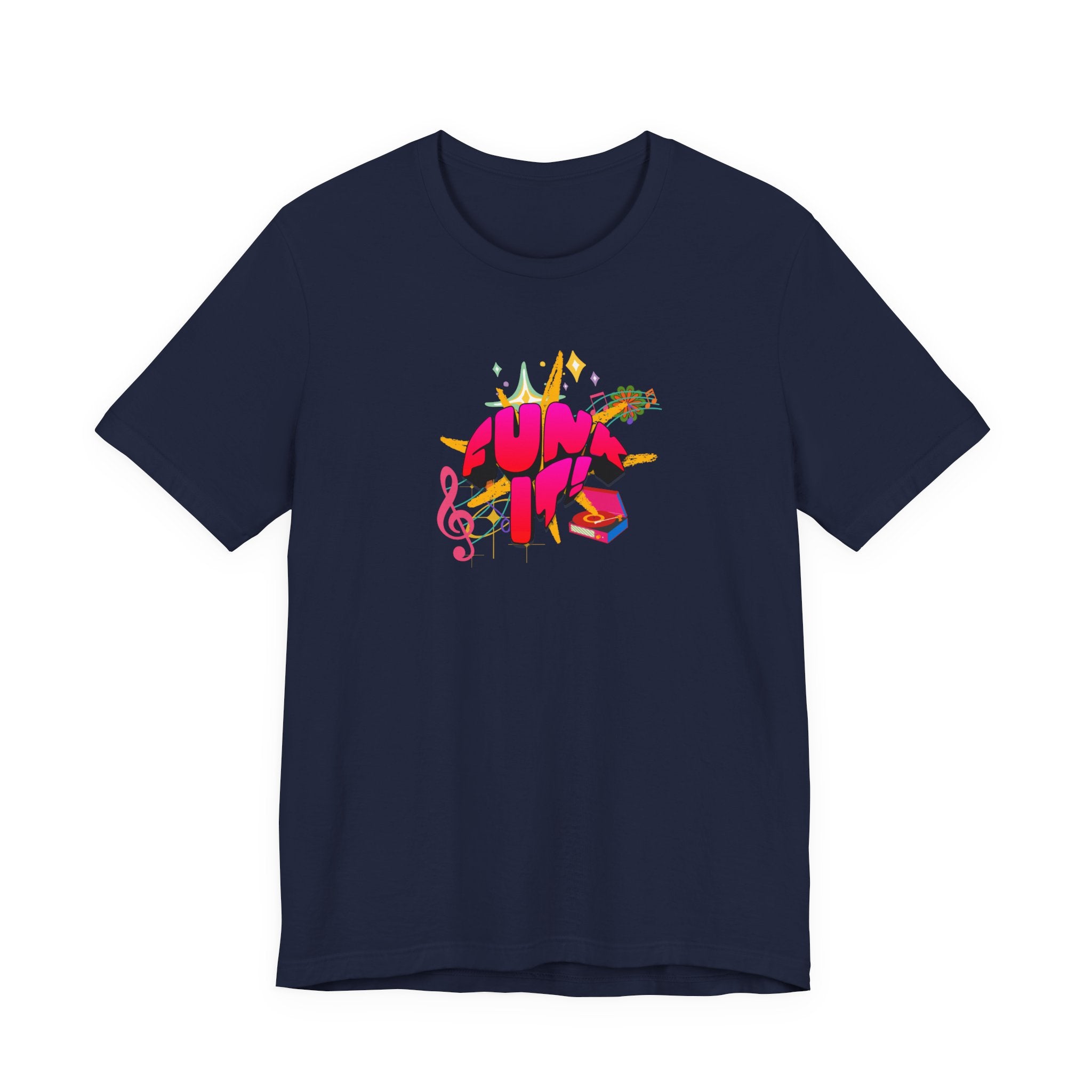 FUNKY IT!Graphic T‑Shirt — Colorful Music & Party Design