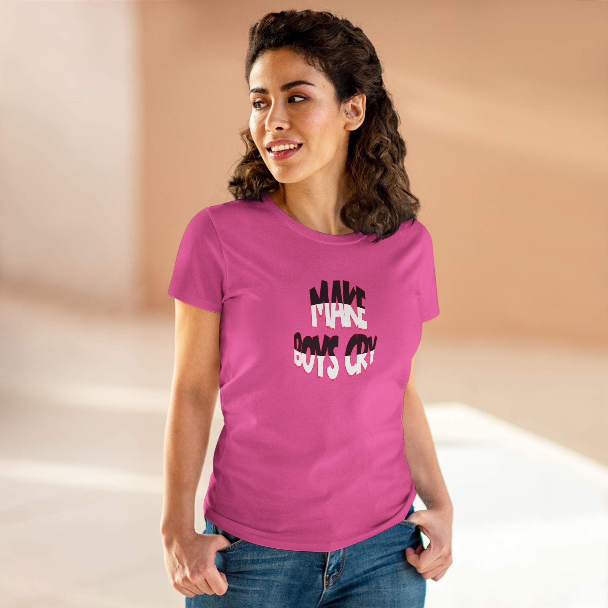 Make Boys Cry- Women’s T-Shirt | Funny & Empowering Graphic Tee