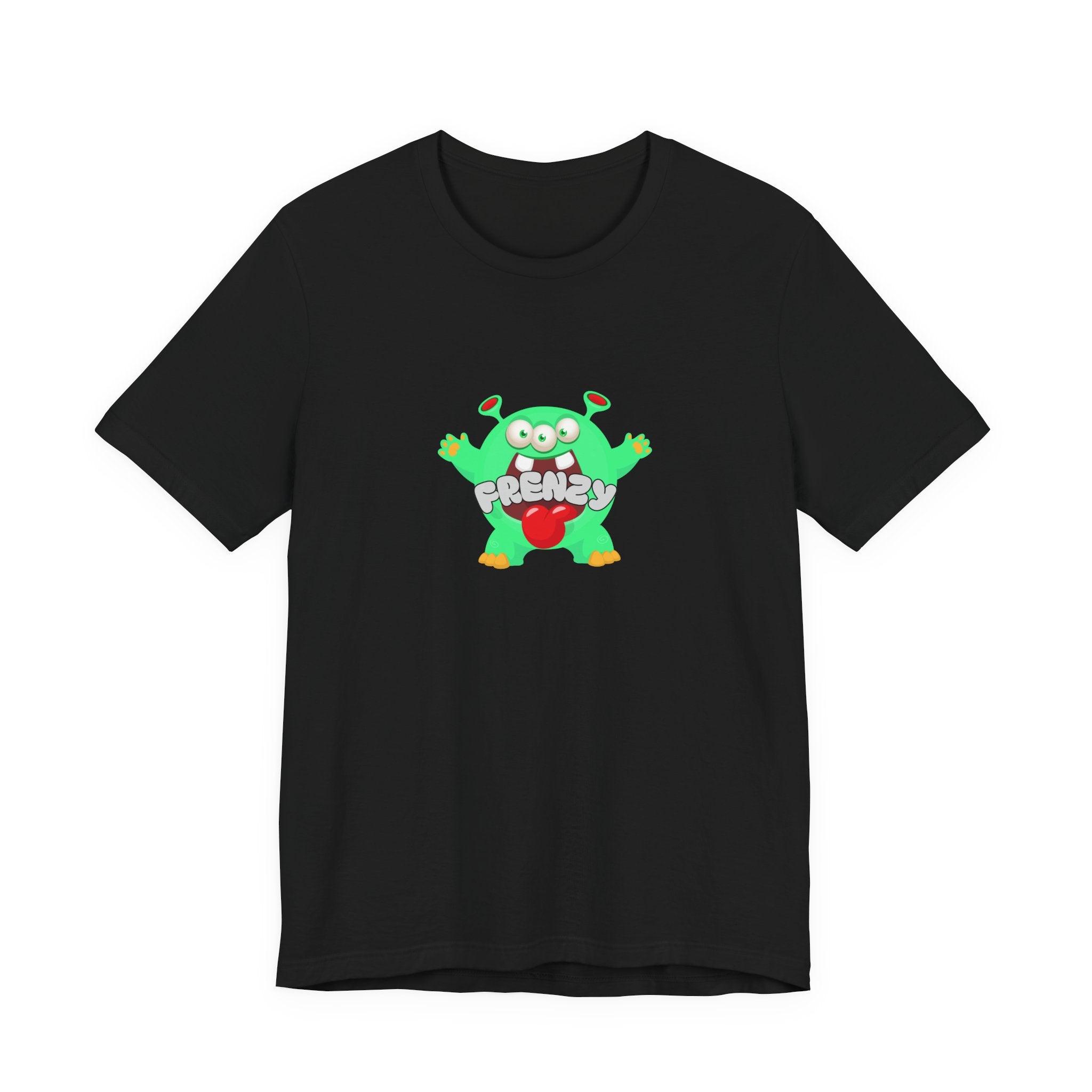 Frenzy Monster T-Shirt — Cute Green Cartoon Graphic Tee