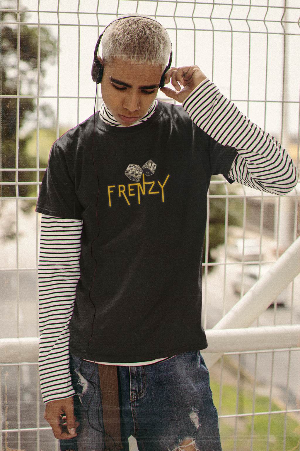 Life Is a Game Dice Tee — "Frenzy" Gamer Graphic Shirt