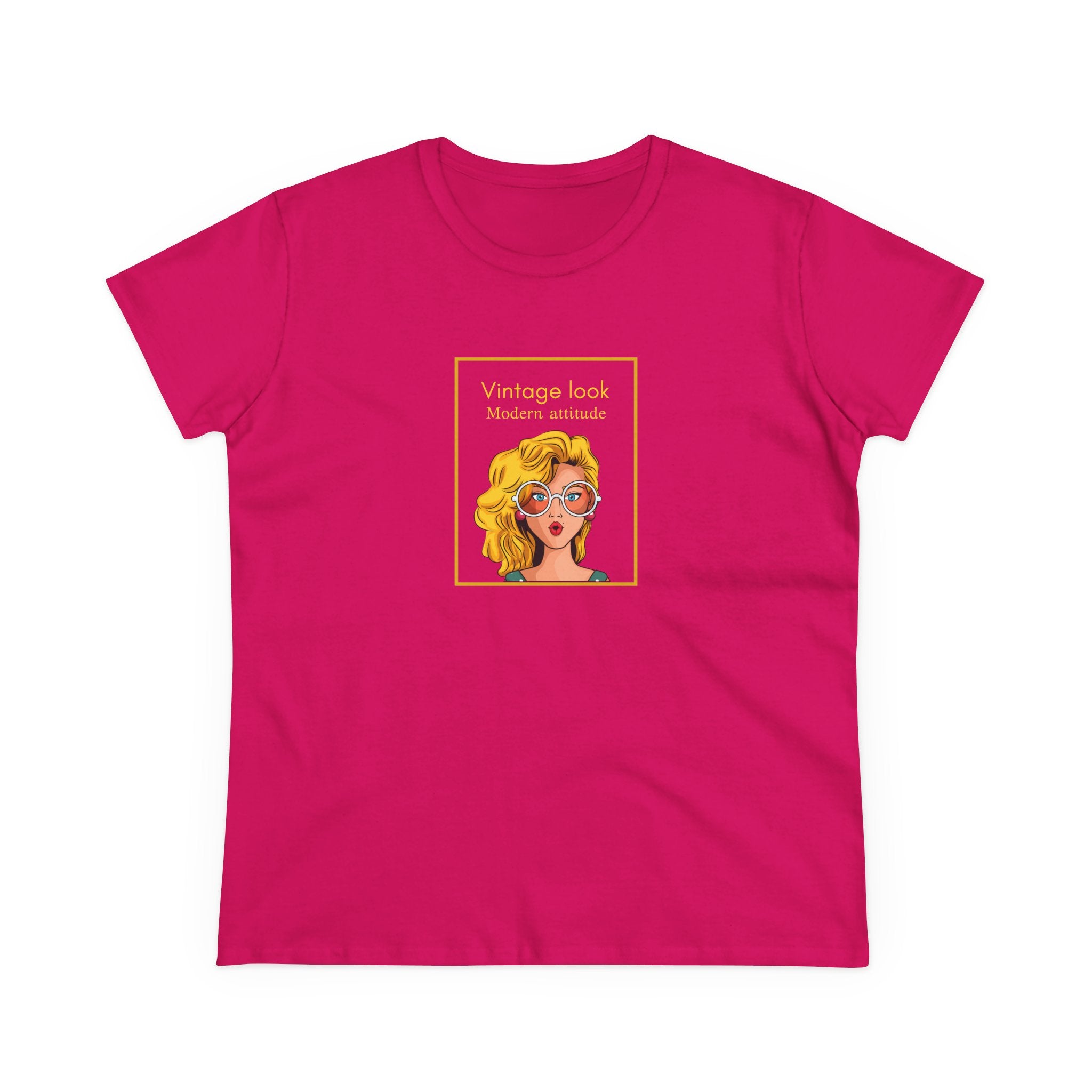 Vintage Look Tee — 'Vintage Look Modern Attitude' Women's Graphic T-Shirt