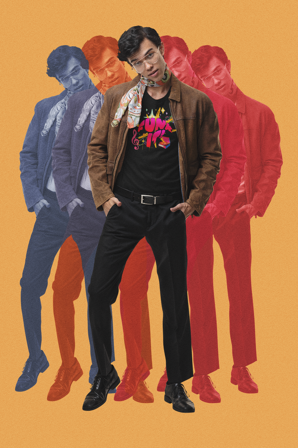 FUNKY IT!Graphic T‑Shirt — Colorful Music & Party Design